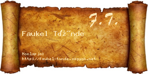Faukel Tünde névjegykártya